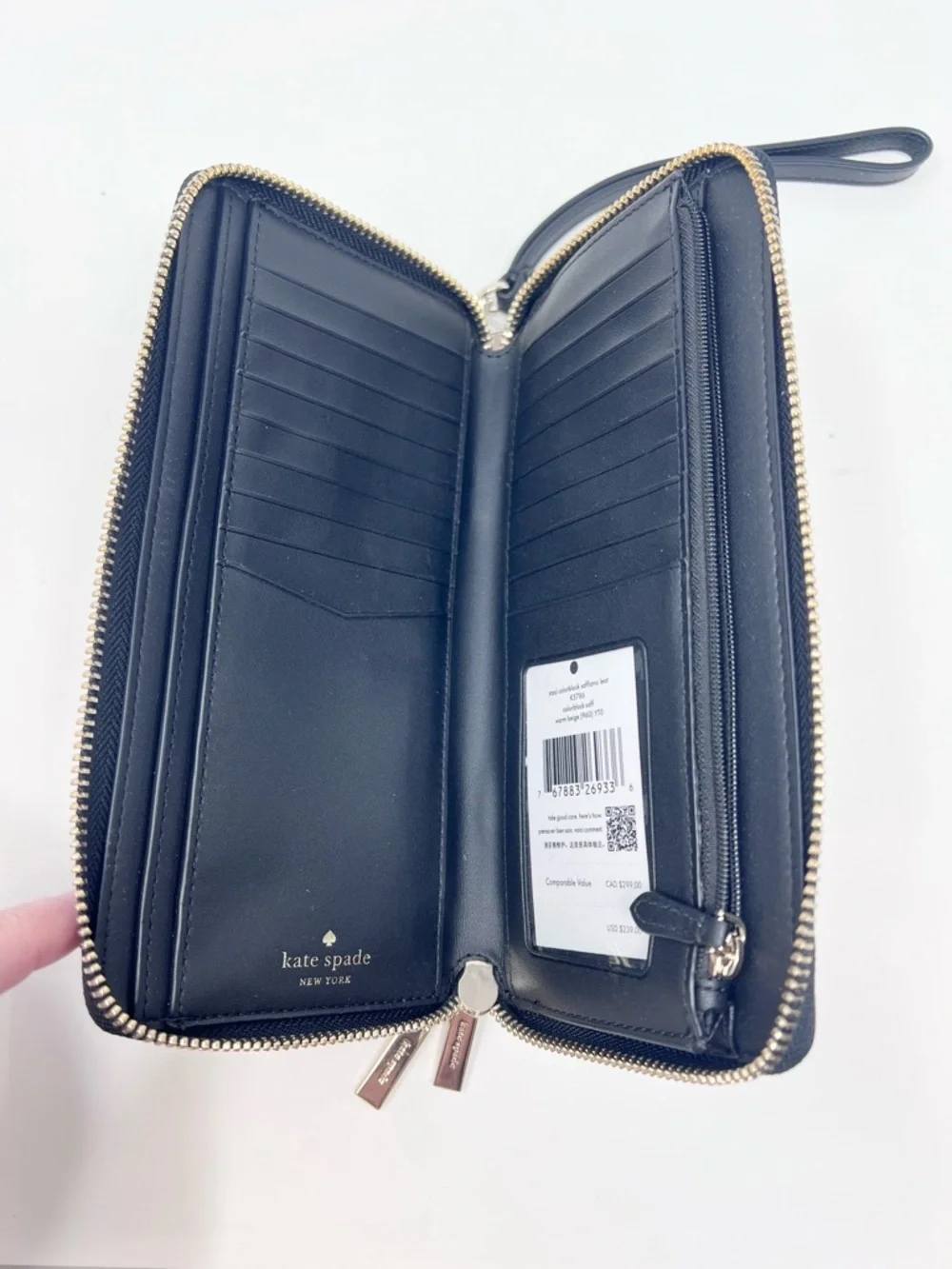 Kate Spade New York Staci Colorblock Double Zip Around Wristlet Wallet